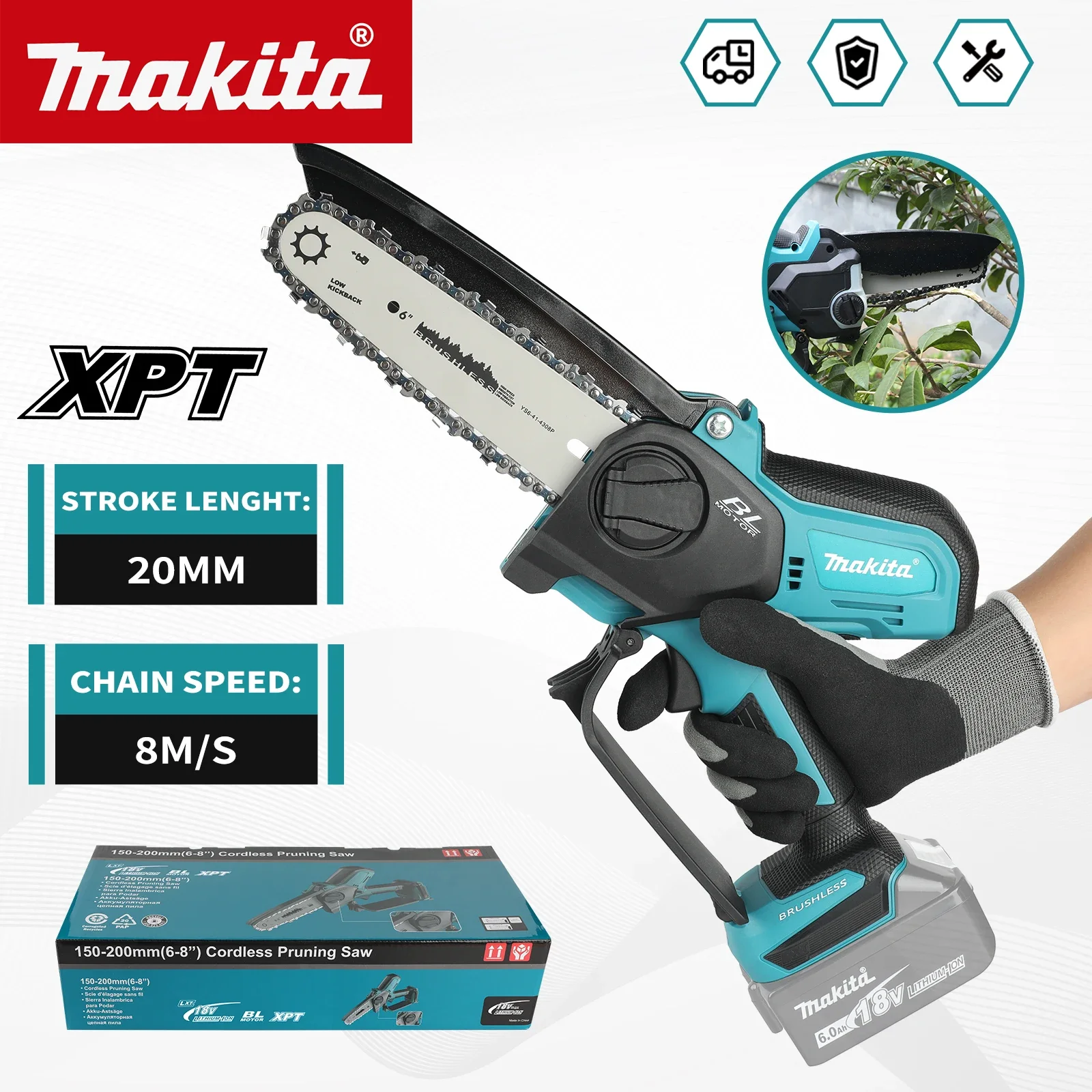 Mini Electric Chainsaw 6 Inch - เลื่อยโซ่ไฟฟ้า Makita UC286 ขนาด 6 นิ้ว