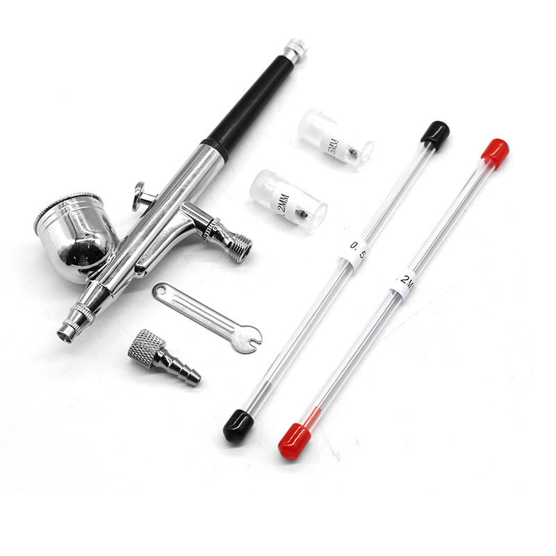Airbrush Kit With Mini Compressor - แรงโน้มถ่วง Dual-action Mini Airbrush สีเล็บสเปรย์ปืนแต่งหน้าชุด Face