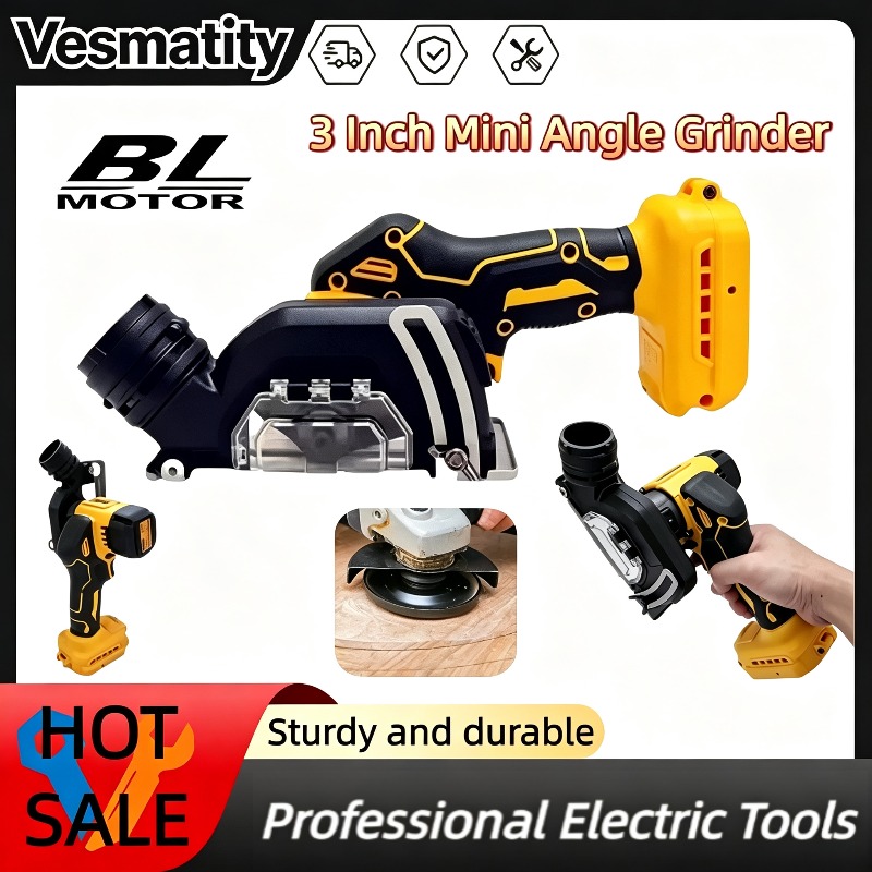 Brushless Angle Grinder Battery Powered - เครื่องเจียรไฟฟ้าไร้สายขนาดเล็ก 3 นิ้ว แบบไร้แปรงถ่าน เลื่อยวงเดือนตัด สำหรับแบตเตอรี่