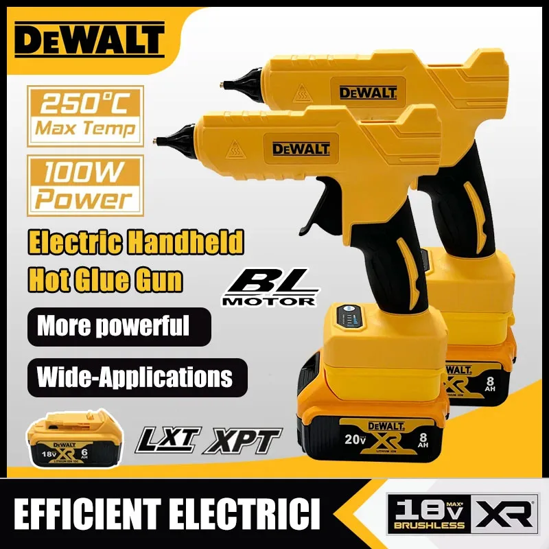 Hot Melt Glue Gun Cordless - ปืนกาวร้อนไร้สาย Dewalt แบบมือถือ สำหรับซ่อมแซม DIY เครื่องมือเชื่อมกาวร้อน