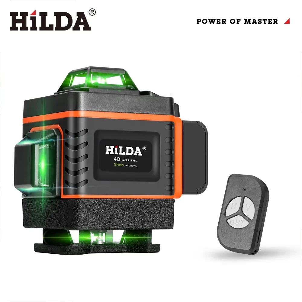 HILDA 16/12 เส้น 4D ระดับเลเซอ - Laser Level 16 Lines 4D Green บทวิจารณ์และราคา