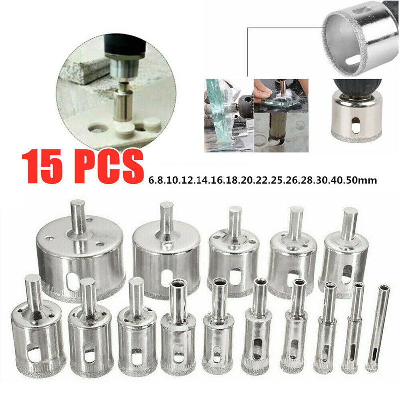 10/15pcs ชุดเจาะกระเบื้องชุด B - Reciprocating Saw Attachment Drill บทวิจารณ์และราคา