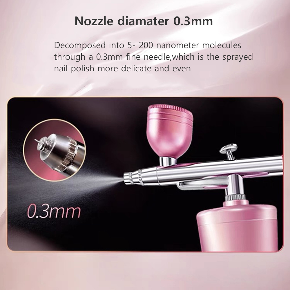 หัวปืนพ่นสีระดับมืออาชีพพร้อมห - Airbrush Kit With Mini Compressor บทวิจารณ์และราคา