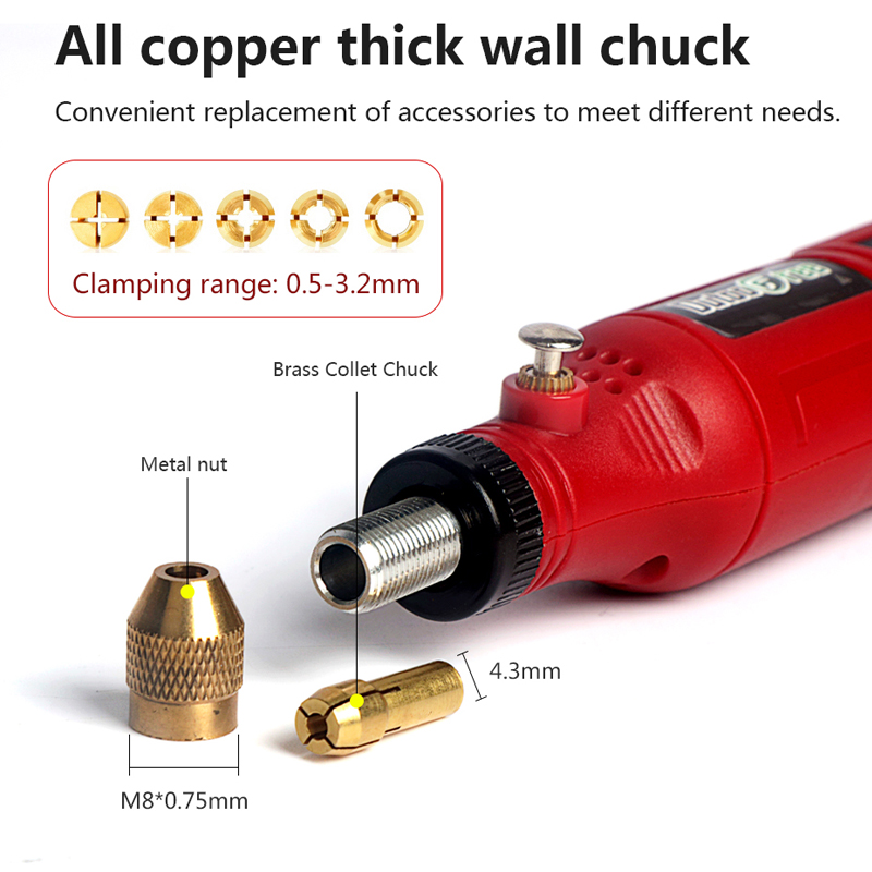 3.7V มินิไร้สายเจาะแกะสลักปากก - Cordless Rotary Tool Kit Accessories บทวิจารณ์และราคา