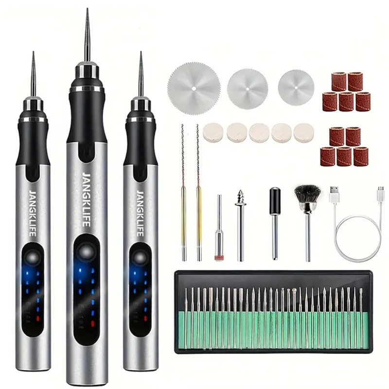ปากกาแกะสลักไฟฟ้า USB ชุดเครื่ - Cordless Rotary Tool Kit Accessories บทวิจารณ์และราคา