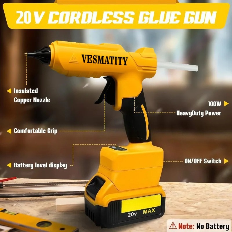ปืนกาวร้อนไฟฟ้า VESMATITY เครื - Hot Melt Glue Gun Cordless บทวิจารณ์และราคา