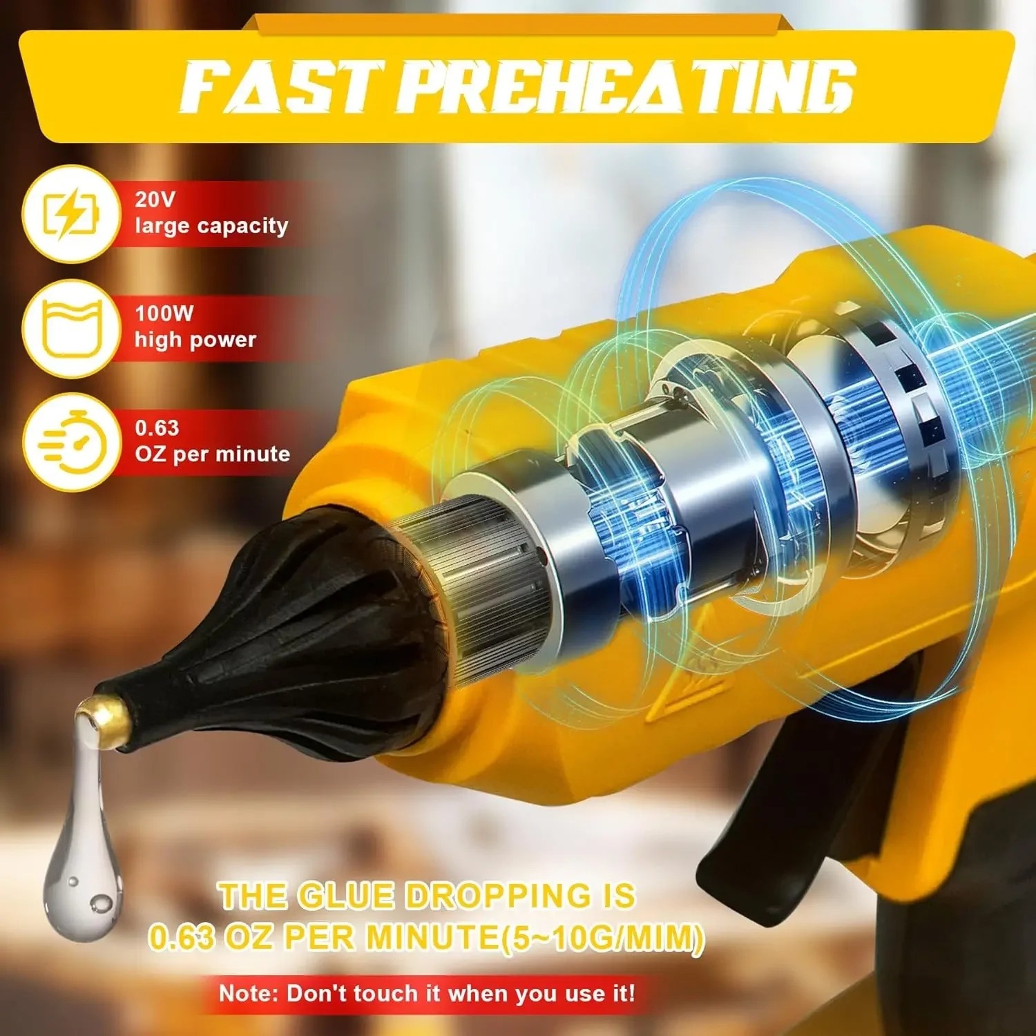 ปืนกาวร้อนไฟฟ้า VESMATITY เครื - Hot Melt Glue Gun Cordless บทวิจารณ์และราคา