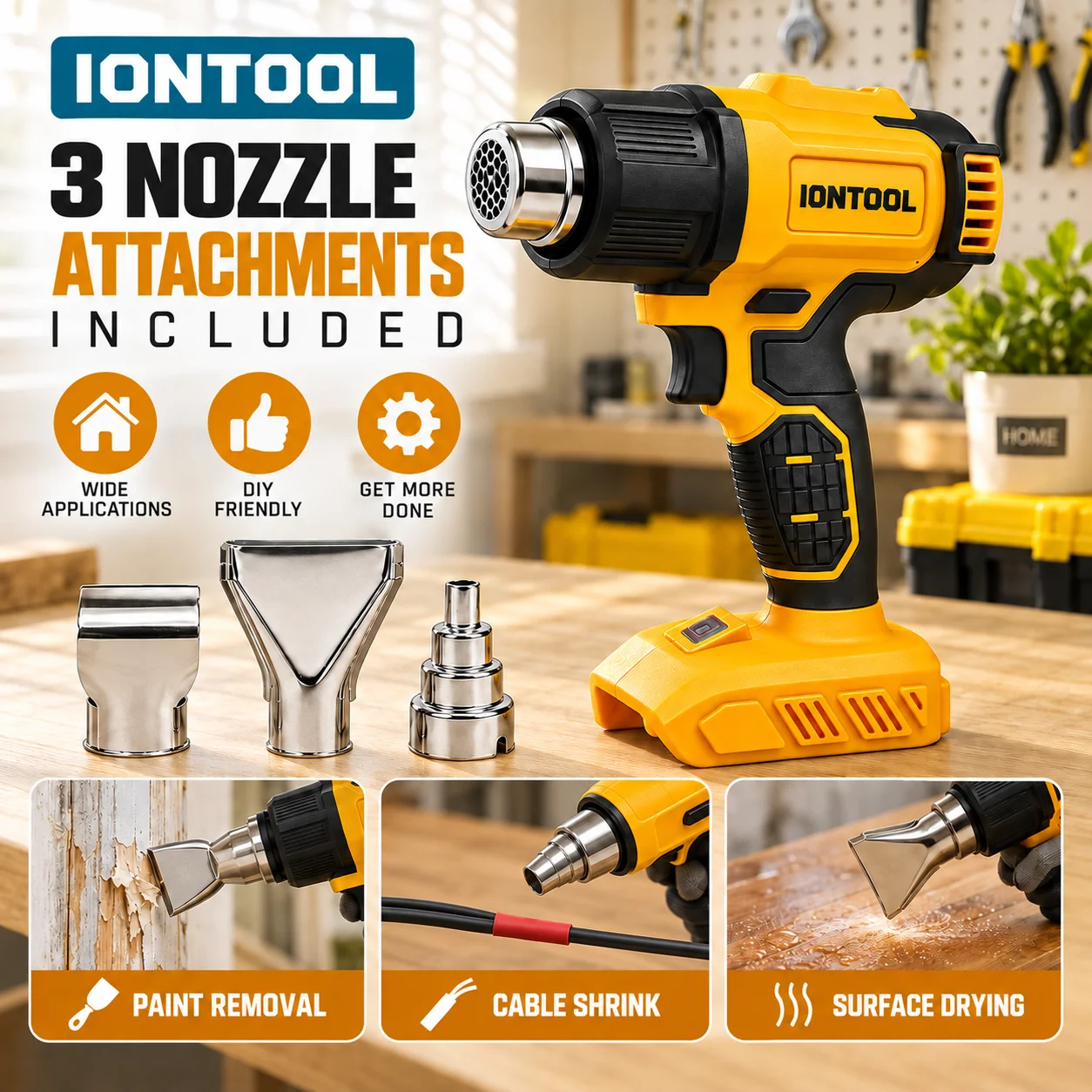 ไอออนทูล ปืนลมร้อนไร้สายไร้แปร - Cordless Heat Gun For Shrink Tubing บทวิจารณ์และราคา